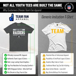 Las Vegas Raiders NFL Youth Short Sleeve Charcoal T Shirt - Charcoal