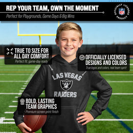 Las Vegas Raiders NFL Youth Gameday Hooded Sweatshirt - Black