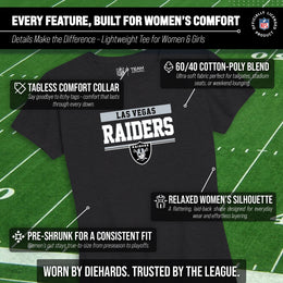Las Vegas Raiders NFL Women's Team Block Charcoal Tagless T-Shirt - Charcoal