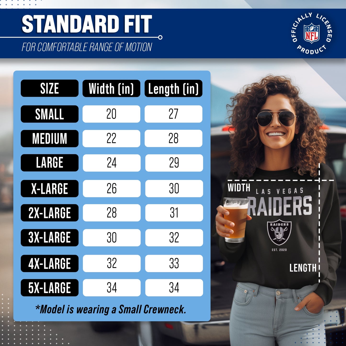 Las Vegas Raiders Adult NFL Diagonal Fade Color Block Crewneck Sweatshirt - Black