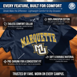 Marquette Golden Eagles NCAA Adult Gameday Cotton T-Shirt - Navy