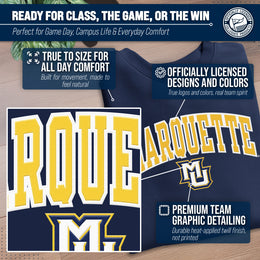 Marquette Golden Eagles NCAA Adult Tackle Twill Crewneck Sweatshirt - Navy