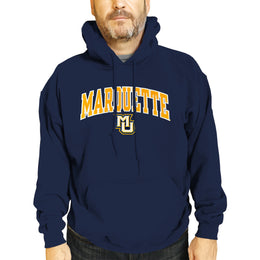 Marquette Golden Eagles NCAA Adult Tackle Twill Hooded Sweatshirt - Navy