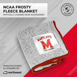Maryland Terrapins NCAA Silk Sherpa College Throw Blanket - Red