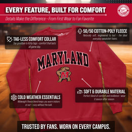 Maryland Terrapins Adult Arch & Logo Soft Style Gameday Crewneck Sweatshirt - Red