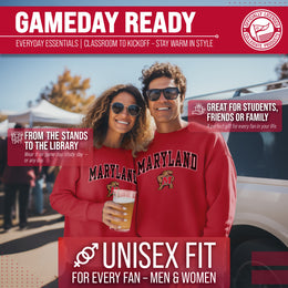 Maryland Terrapins Adult Arch & Logo Soft Style Gameday Crewneck Sweatshirt - Red