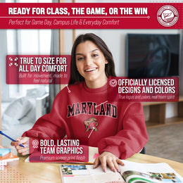 Maryland Terrapins Adult Arch & Logo Soft Style Gameday Crewneck Sweatshirt - Red