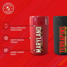 Maryland Terrapins College and University 2-Pack Shot Glasses - Team Color