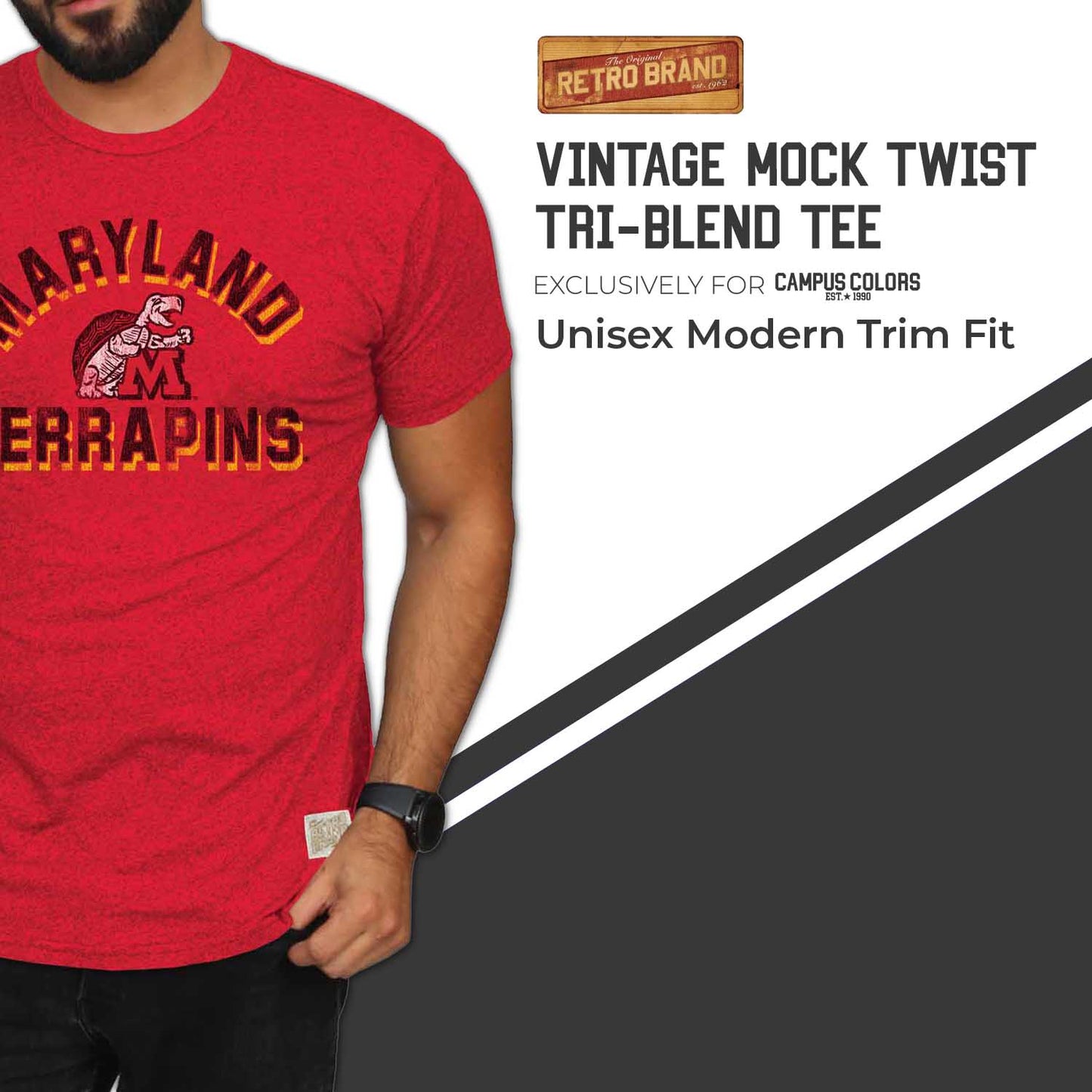 Maryland Terrapins Adult College Team Color T-Shirt - Red