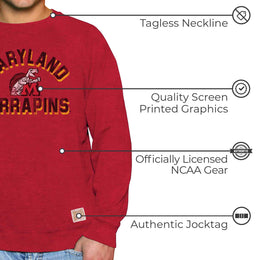 Maryland Terrapins Adult University Crewneck - Red