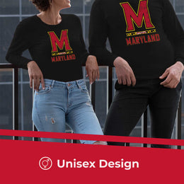 Maryland Terrapins NCAA MVP Adult Long-Sleeve Shirt - Black