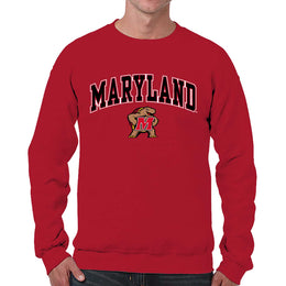 Maryland Terrapins Adult Arch & Logo Soft Style Gameday Crewneck Sweatshirt - Red