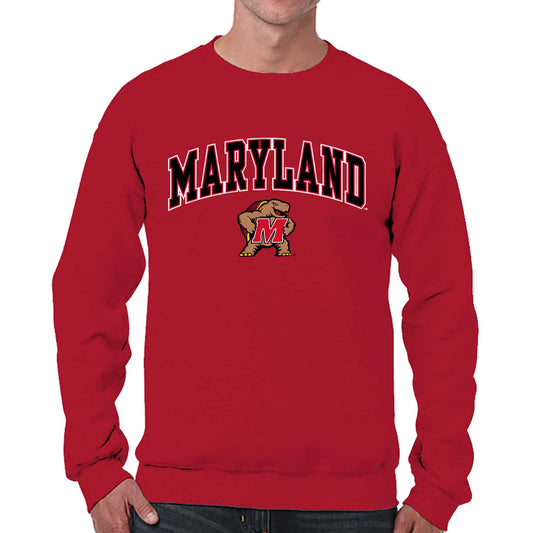 Maryland Terrapins Adult Arch & Logo Soft Style Gameday Crewneck Sweatshirt - Red