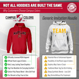 Maryland Terrapins Adult Arch & Logo Soft Style Gameday Hooded Sweatshirt - Red