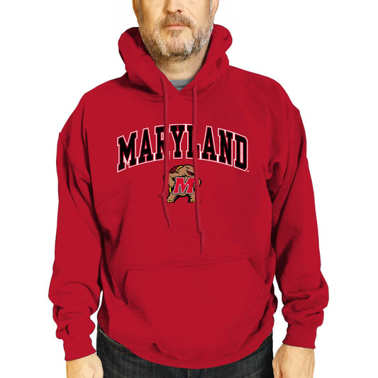 Maryland Terrapins Adult Arch & Logo Soft Style Gameday Hooded Sweatshirt - Red