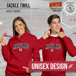 Maryland Terrapins NCAA Adult Tackle Twill Hooded Sweatshirt - Red