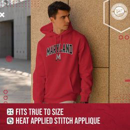 Maryland Terrapins NCAA Adult Tackle Twill Hooded Sweatshirt - Red
