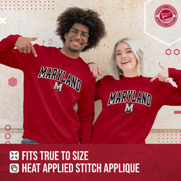 Maryland Terrapins NCAA Adult Tackle Twill Crewneck Sweatshirt - Red