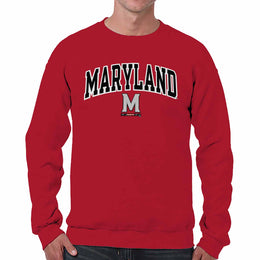 Maryland Terrapins NCAA Adult Tackle Twill Crewneck Sweatshirt - Red