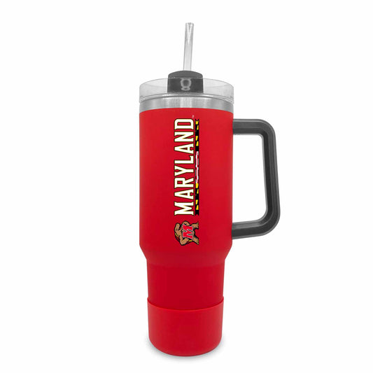 Maryland Terrapins College & University 40 oz Travel Tumbler With Handle - Red