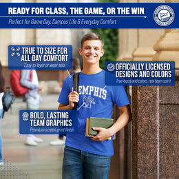 Memphis Tigers NCAA Adult Gameday Cotton T-Shirt - Royal