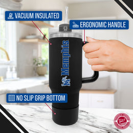 Memphis  Tigers College & University 40 oz Travel Tumbler With Handle - Black