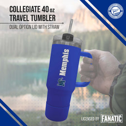 Memphis  Tigers College & University 40 oz Travel Tumbler With Handle - Royal