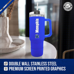 Memphis  Tigers College & University 40 oz Travel Tumbler With Handle - Royal