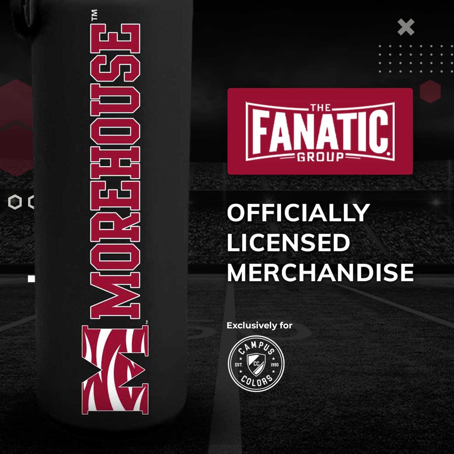 Morehouse College NCAA Stainless Steel Water Bottle - Black