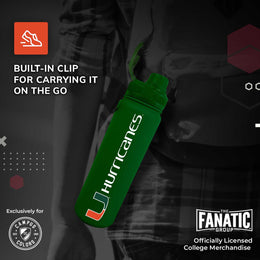 Miami Hurricanes NCAA Stainless Steel Water Bottle - Green