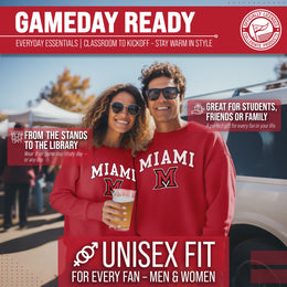 Miami Redhawks Adult Arch & Logo Soft Style Gameday Crewneck Sweatshirt - Red