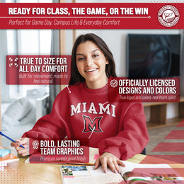 Miami Redhawks Adult Arch & Logo Soft Style Gameday Crewneck Sweatshirt - Red