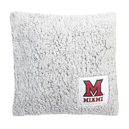 Miami Redhawks Two Tone Sherpa Throw Pillow - Team Color