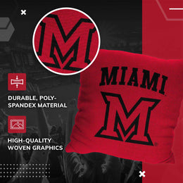 Miami Redhawks NCAA Decorative Pillow - Red