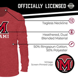 Miami Redhawks NCAA MVP Adult Long-Sleeve Shirt - Red