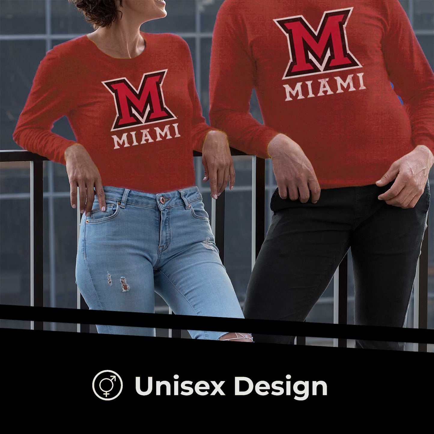 Miami Redhawks NCAA MVP Adult Long-Sleeve Shirt - Red