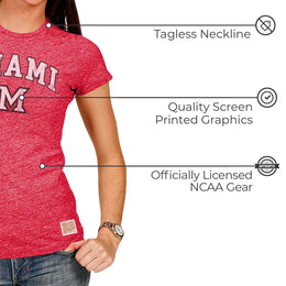 Miami Redhawks University Women's T-Shirt  - Red