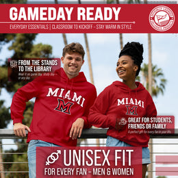 Miami Redhawks Adult Arch & Logo Soft Style Gameday Hooded Sweatshirt - Red