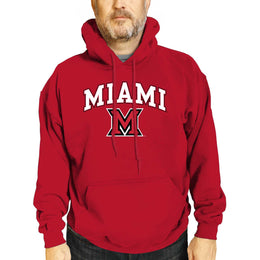 Miami Redhawks Adult Arch & Logo Soft Style Gameday Hooded Sweatshirt - Red