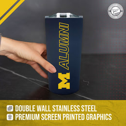 Michigan Wolverines Collegiate Stainless Steel Travel Tumbler for Alumni - Navy
