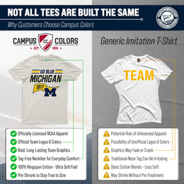 Michigan Wolverines NCAA Adult Unisex Varsity Club Pennant T-Shirt Tag-Less - Off White