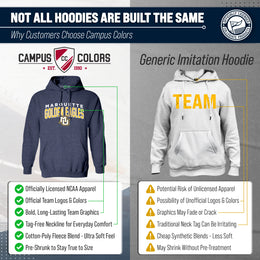 Michigan Wolverines NCAA Adult Unisex Starting Fresh Heathered Hooded Fleece Sweatshirt - Navy Heather