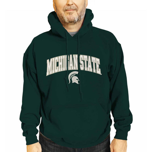 Michigan State Spartans NCAA Adult Tackle Twill Hooded Sweatshirt - Green
