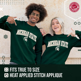 Michigan State Spartans NCAA Adult Tackle Twill Crewneck Sweatshirt - Green