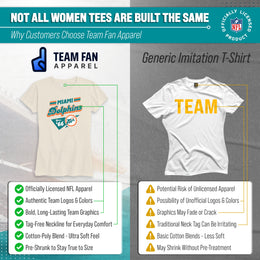 Miami Dolphins NFL Womens Vintage Charm Tag-Less Soft T-Shirt - Birch