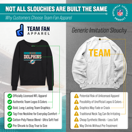 Miami Dolphins NFL Womens Charcoal Crew Neck Football Apparel - Charcoal