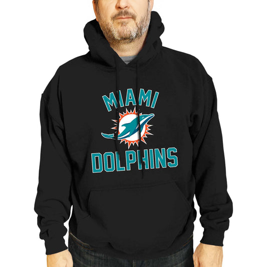 Miami Dolphins NFL Adult Gameday Hooded Sweatshirt - Black