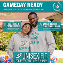 Miami Dolphins NFL Adult Gameday Hooded Sweatshirt - Gray