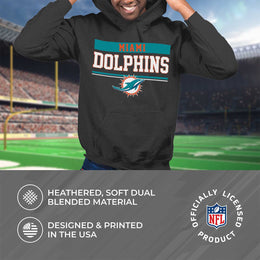 Miami Dolphins NFL Adult Gameday Charcoal Hooded Sweatshirt - Charcoal