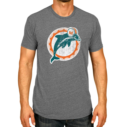 Miami Dolphins NFL Modern Throwback T-shirt - Gray